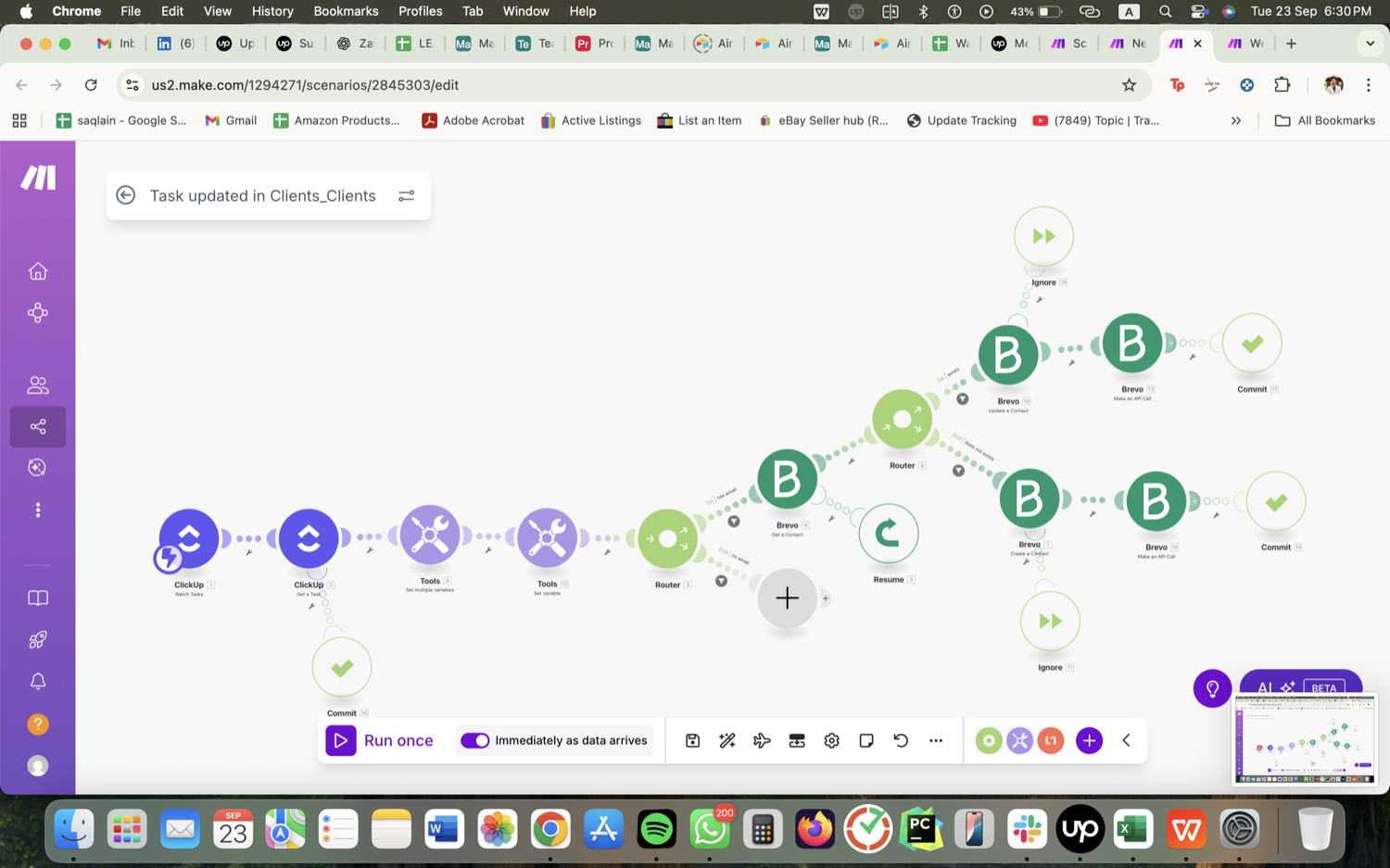 ClickUp to Brevo Automation via Make.com (Contact Sync) screenshot 4